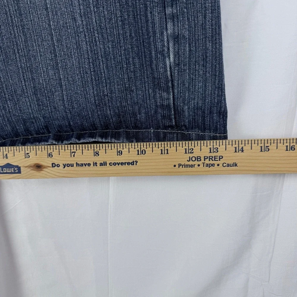 Vintage Y2K Baggy Denim Shorts Blue Embroidered Jorts Mens W40‎ L15 RN118005